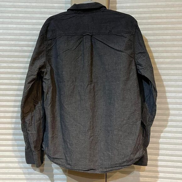 Converse One Star Button-Up Shirt Men's Large Long Sleeve Gray Pockets - Picture 6 of 6